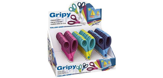 Ciseaux de bricolage Gripy, rond, longueur: 130 mm