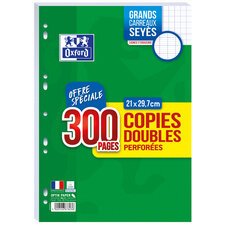 Copies doubles perforées, A4, Seyès, Offre Spéciale