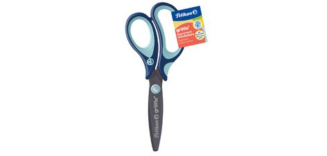 Ciseaux scolaires griffix, rond, bleu, pour gauchers