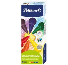 Crayons de cire souris, assorti, set cadeau de 6