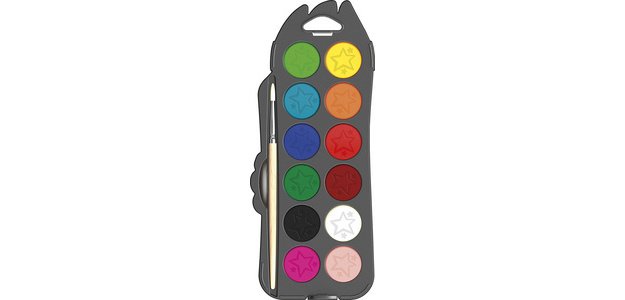 Pastilles de peinture COLOR'PEPS, 12 couleurs