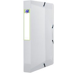 OXFORD 2nd Lide elastobox, formaat A4, uit PP, rug van 4 cm, transparant