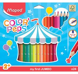 En_lapices de colores maped color peps jumbo blister de 18 colores