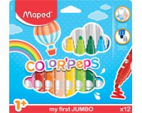 Maped viltstift Color'Peps Jumbo Early Age, etui van 24 stuks in geassorteerde kleuren