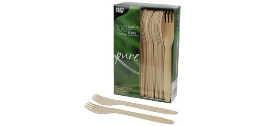 Fourchette en bois 'pure', longueur: 165 mm, par 500