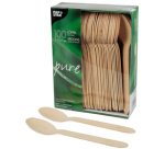 Cuillère en bois 'pure', longueur: 157 mm, par 100