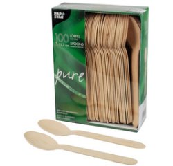 Lepel in hout 'pure' lengte 157 mm 100 stuks