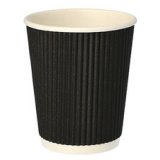 Gobelet en carton 'Ripple Wall', 0,2 l, noir