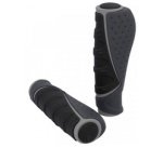 Poignées de guidon pour vélo 'Trio', gris/noir