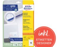 Étiquette universelle, 105 x 42,3 mm, blanc