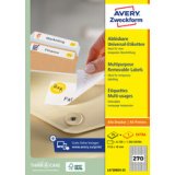 Etiquette universelle, 96 x 16,9 mm, blanc