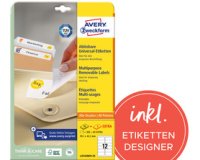 Universeel etiket 105 x 148 mm wit