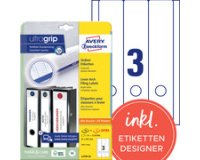 Etiquette pour dos de classeur, 61 x 297 mm