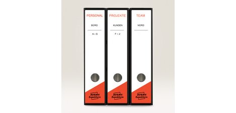 Etiquette pour dos de classeur, 61 x 297 mm