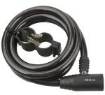 Câble antivol pour vélo, longueur: 1.800 mm, noir