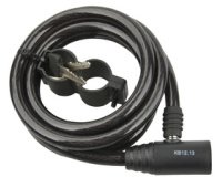 Antidiefstalkabel voor fiets lengte 1800 mm zwart