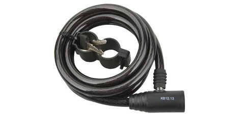 Anti-theft bicycle cable, length: 1,800 mm, black