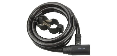 Câble antivol pour vélo, longueur: 1.800 mm, noir