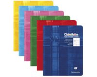 Cahier piqué 17x22 cm 32 pages double ligne 5 mm + marge - Assortis