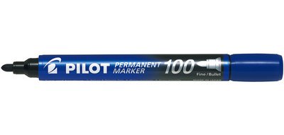Marqueur permanent MARKER 100 pointe conique fine encre bleu