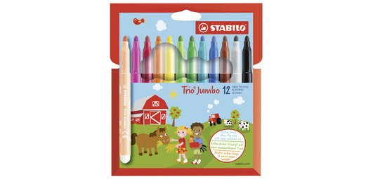 Feutre Trio Jumbo, étui en carton de 12