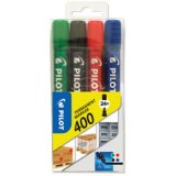 Marqueur permanent 400, pointe biseauté, étui de 4