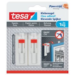 Clou adhésif ajustable - Powerstrips - pour papier peint & plâtre - support