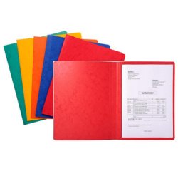 Chemise a dos rainé Carte lustrée 400gm2 - 24x32cm - Rouge