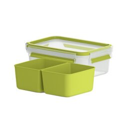 Boîte pour goûter CLIP & GO, 0,55 L, transparent / vert