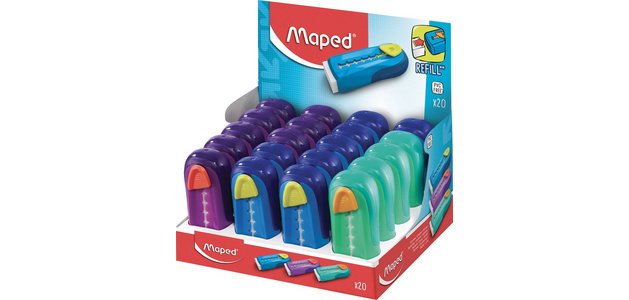 Plastic eraser Universal Gom Stick, display of
