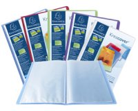 Protége-documents en polypropylène semi rigide Kreacover Chromaline 80vues - A4 - Bleu