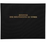 Registre 24x32cm - Mouvements de titres 100 pages - Noir