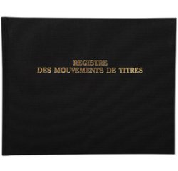 Registre 24x32cm - Mouvements de titres 100 pages - Noir