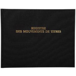 Registre 24x32cm - Mouvements de titres 100 pages - Noir