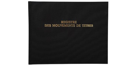 Registre 24x32cm - Mouvements de titres 100 pages - Noir