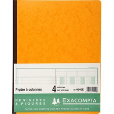 Booklet 5 columns on 1 page 31 lines 80 pages 32x25cm - Assorted colours