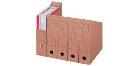 smartboxpro Collecteur vertical à archives, A4, marron
