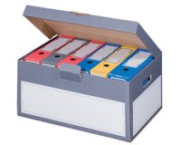 smartboxpro Boîte d'archives à couvercle, gris