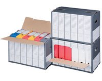 smartboxpro Conteneur d'archives, gris, couvercle perforé