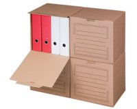 smartboxpro Conteneur d'archives, couvercle frontal, marron