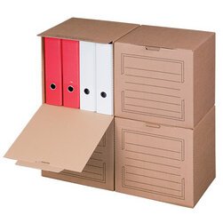 Archiefcontainer Smartboxpro, frontaal deksel, bruin