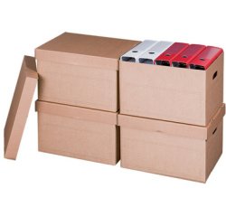 smartboxpro Boîte d'archives/transport, à couvercle, marron