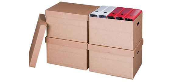 smartboxpro Archiv-/Transportbox, mit Deckel, braun