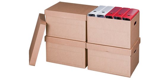 smartboxpro Boîte d'archives/transport, à couvercle, marron