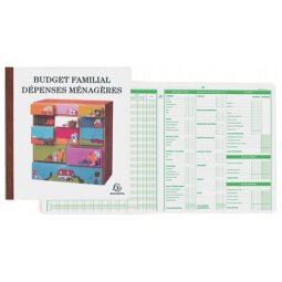  Huishoudeijk uitgaven- en organisatieboekje 27x25cm - Uitgaven gezinsbudget 56 pagina's - Franstalig