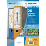 HOME Etiquette dos de classeur, 192 x 61 mm, blanc