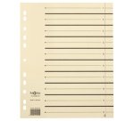 herlitz Intercalaires, A4, carton kraft, beige