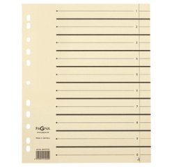 herlitz Intercalaires, A4, carton kraft, beige