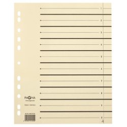 Herlitz tabbladen, A4, kraftkarton, beige