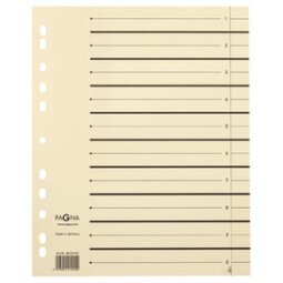 herlitz Intercalaires, A4, carton kraft, beige